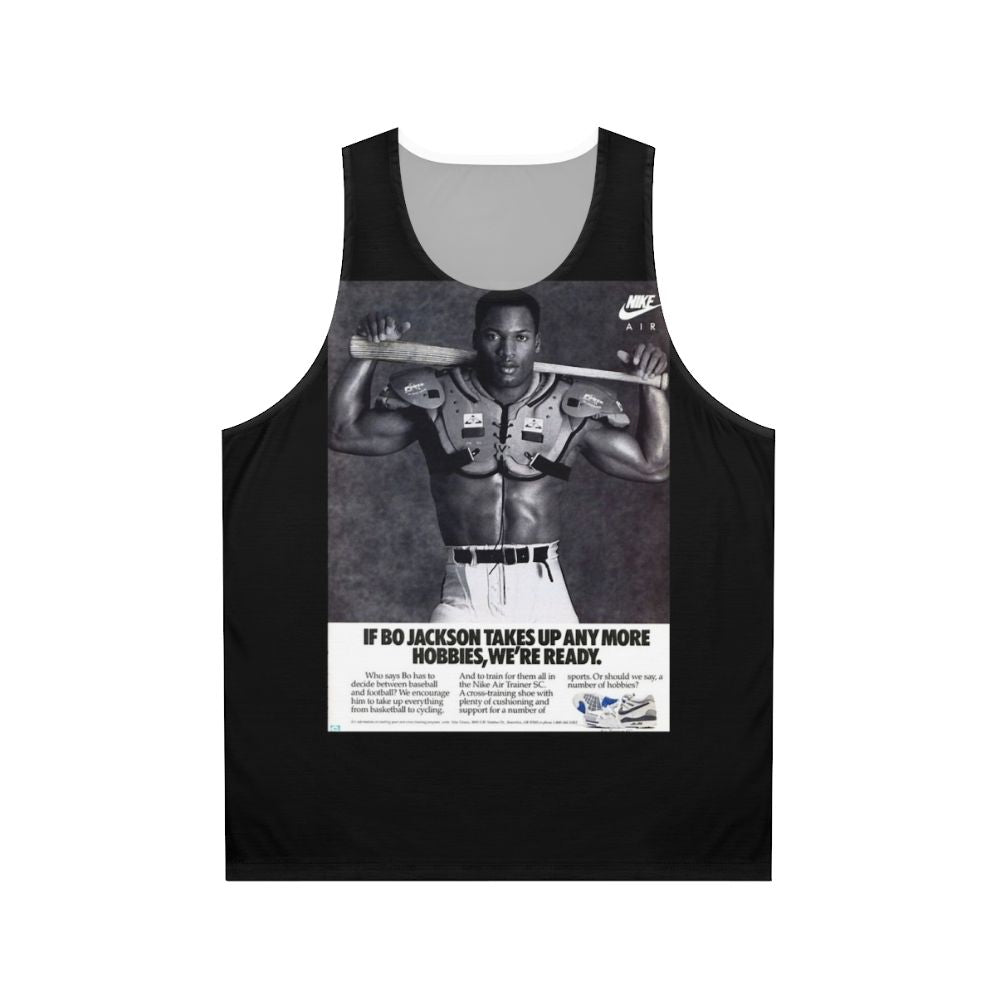 Unisex black and white Jackson art print tank top