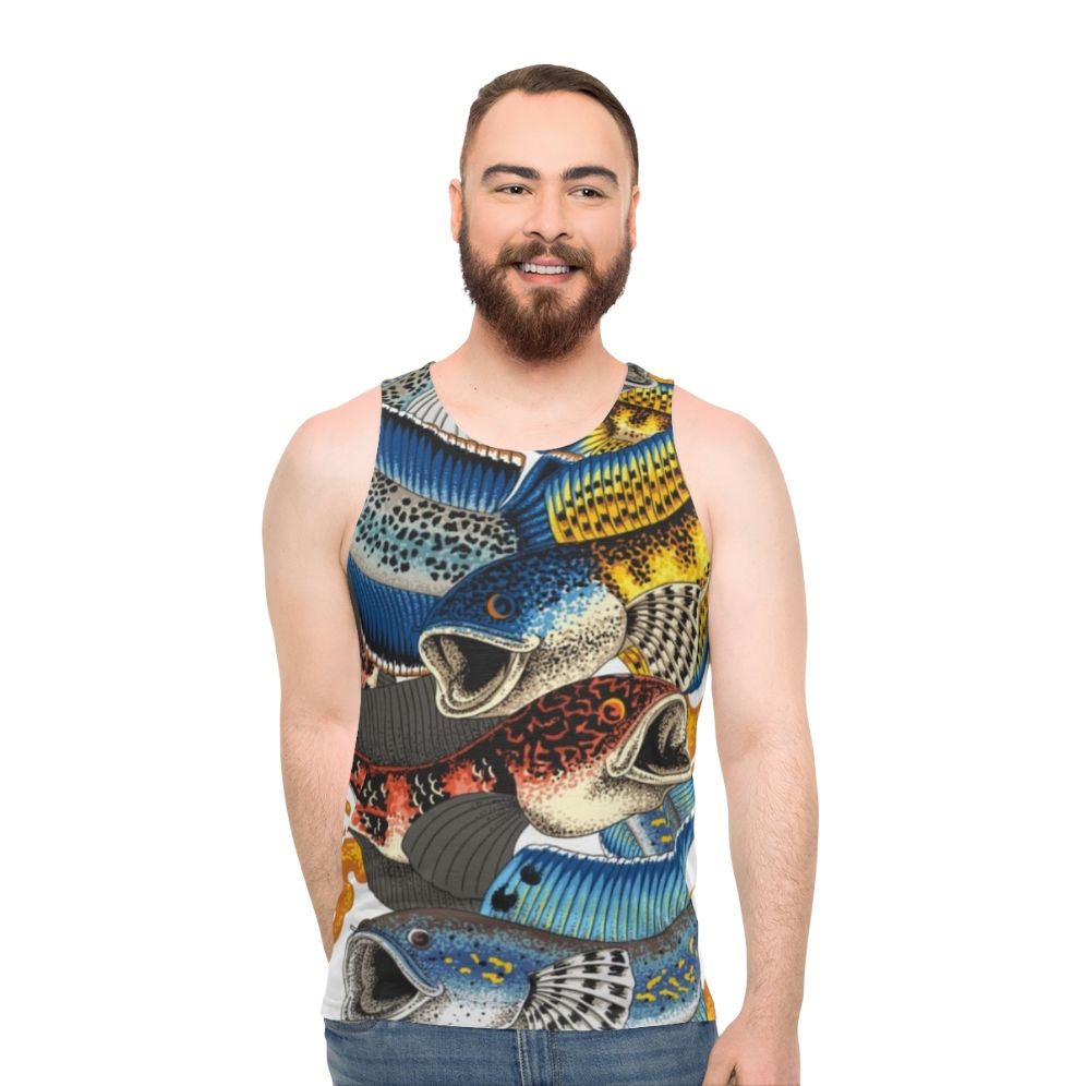 Unisex Japanese Koi Fish Tank Top