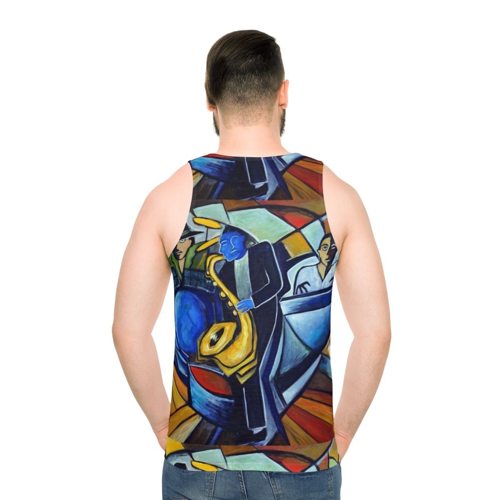 Unisex jazz and blues jam session tank top for musicians