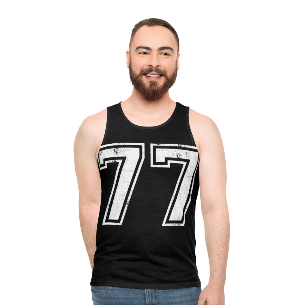 Unisex Jersey Number 77 Sports Tank Top