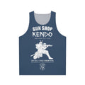 Unisex tank top with Kendo Gun Shop design for video game and survival horror fans