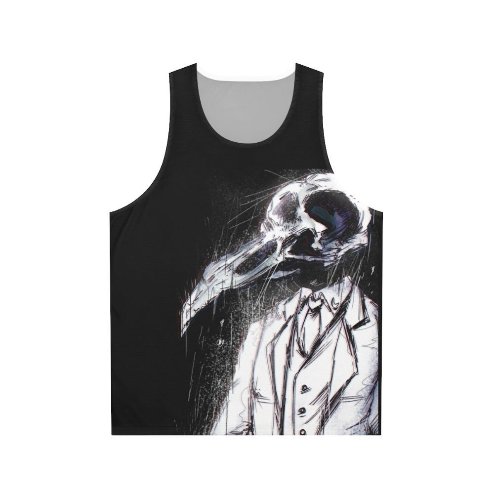 Unisex Khonshu Moon Knight Tank Top with Animal Skull and Bird Skull Designs