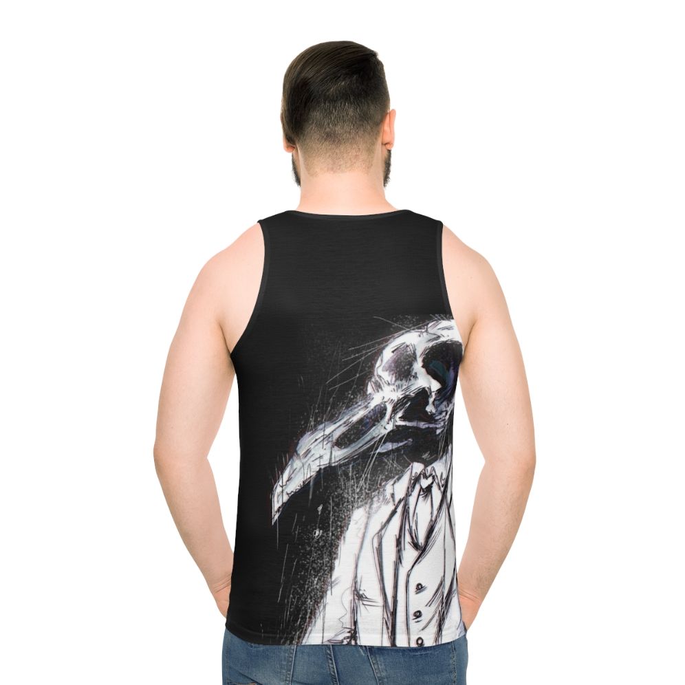 Unisex Khonshu Moon Knight Tank Top with Animal Skull and Bird Skull Designs