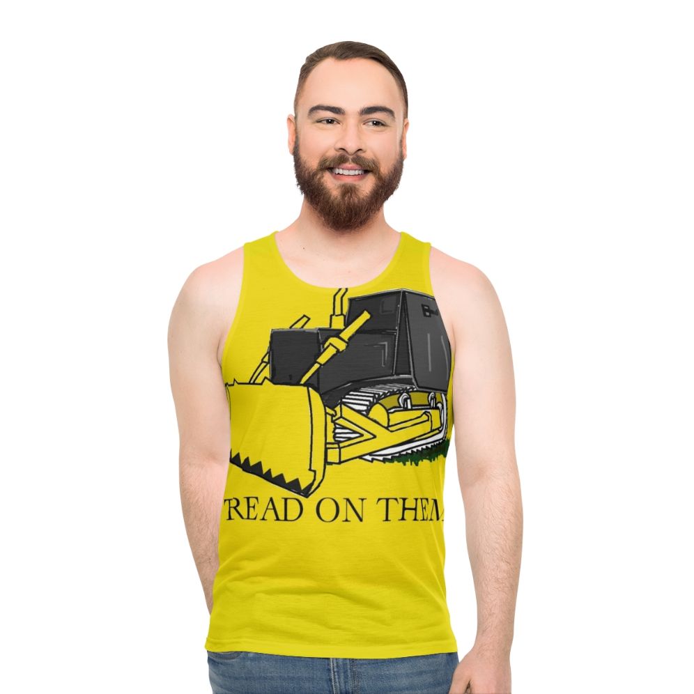 Unisex Killdozer military-style tank top with Marvin Heemeyer design