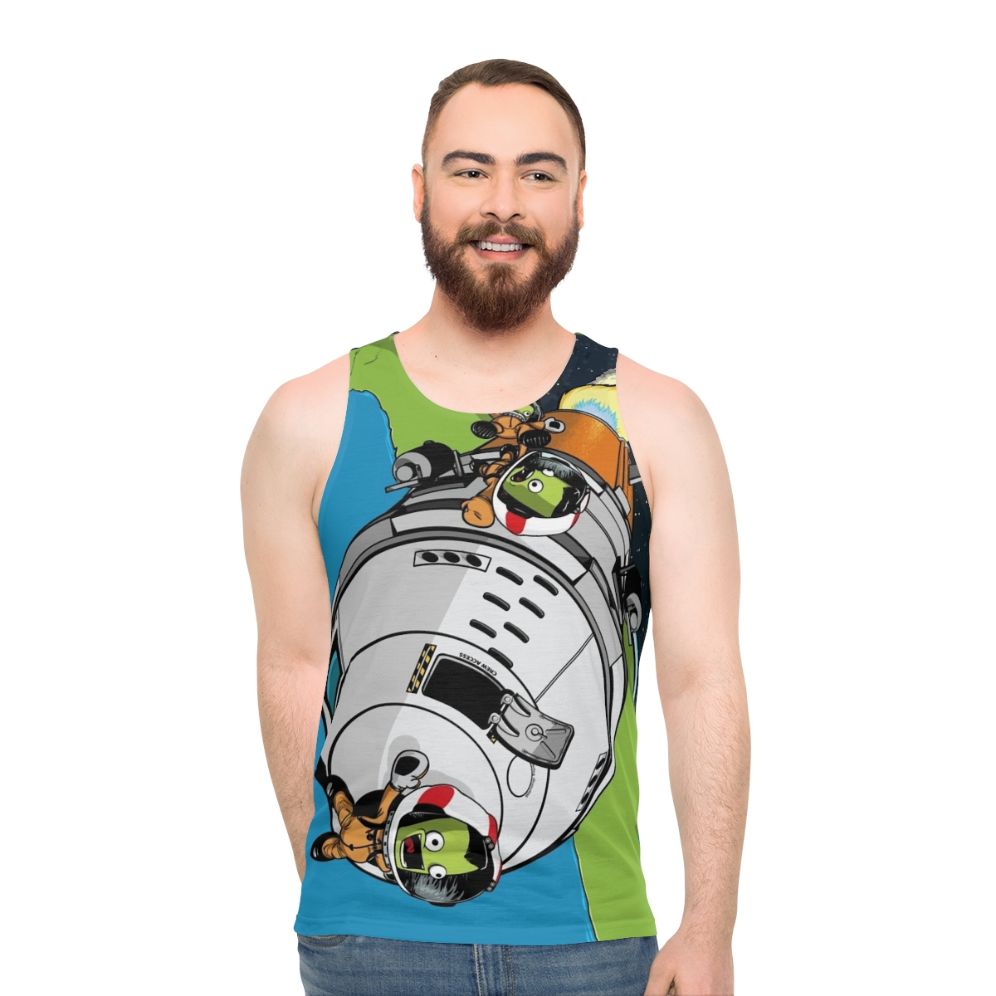 Unisex Kerbal Space Program inspired vector rocket tank top