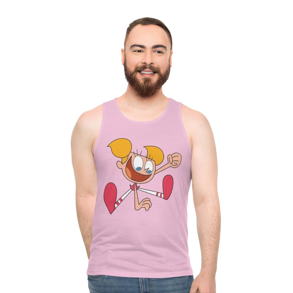 Unisex tank top with laboratory-inspired design