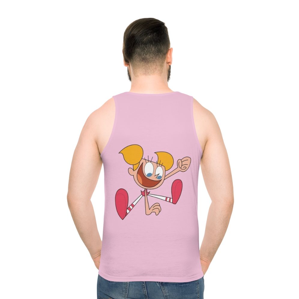 Unisex tank top with laboratory-inspired design