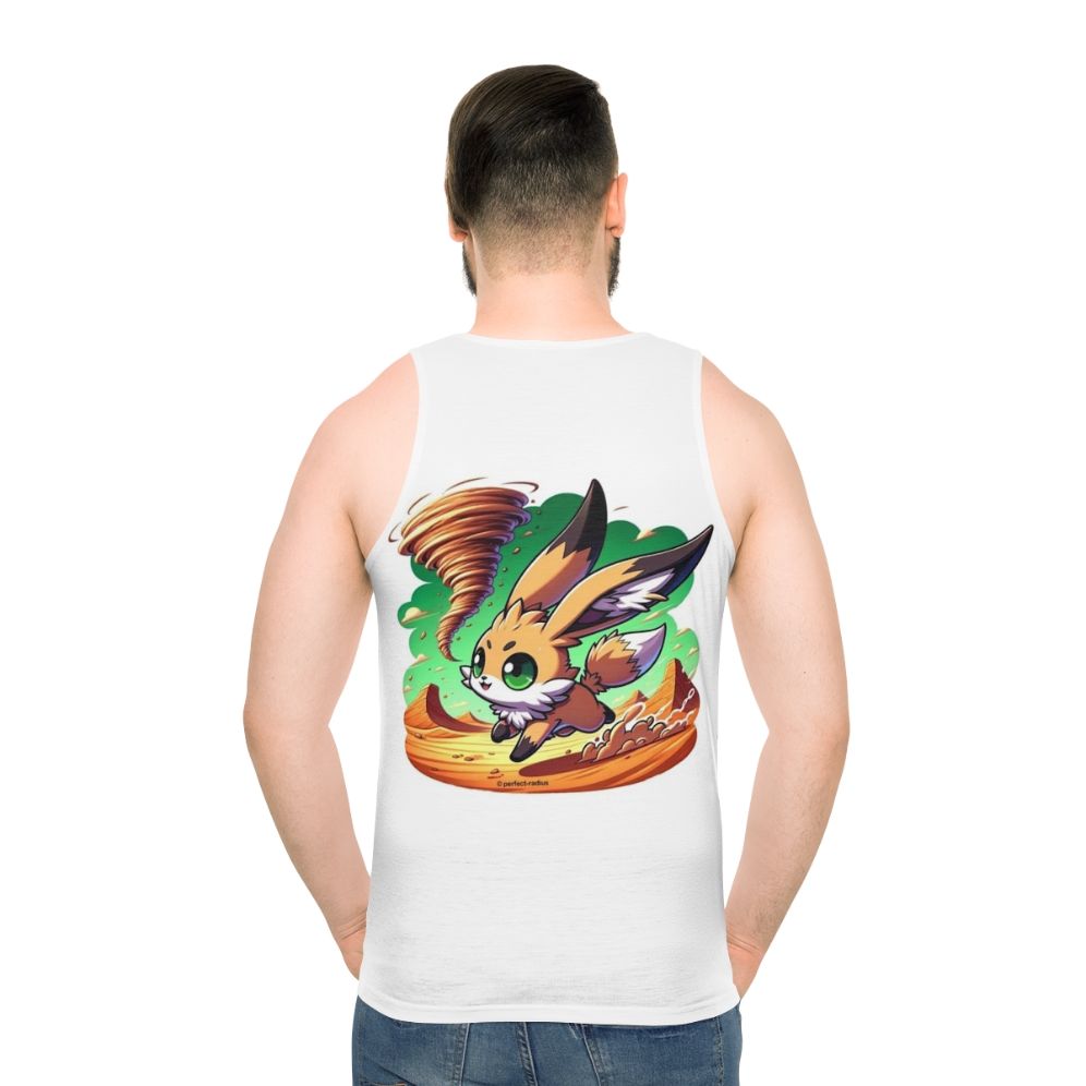 Unisex tank top with legendary desert animals, rabbit and fox