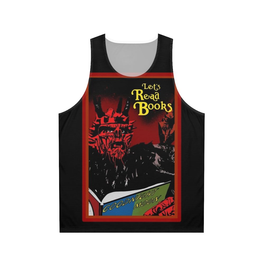Unisex tank top with "Let's Read Books" design