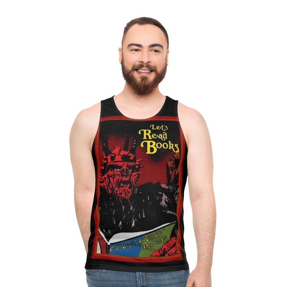 Unisex tank top with "Let's Read Books" design