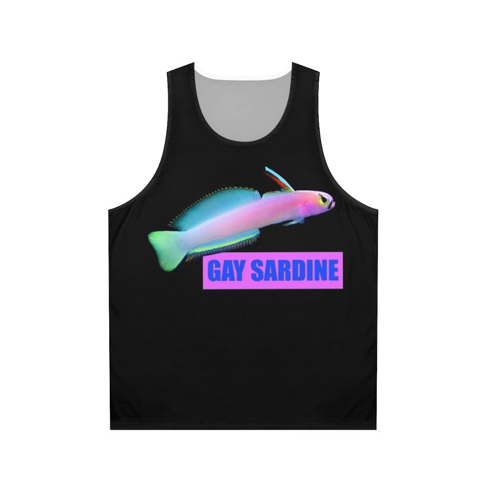 Unisex LGBT Pride Sardine Print Tank Top