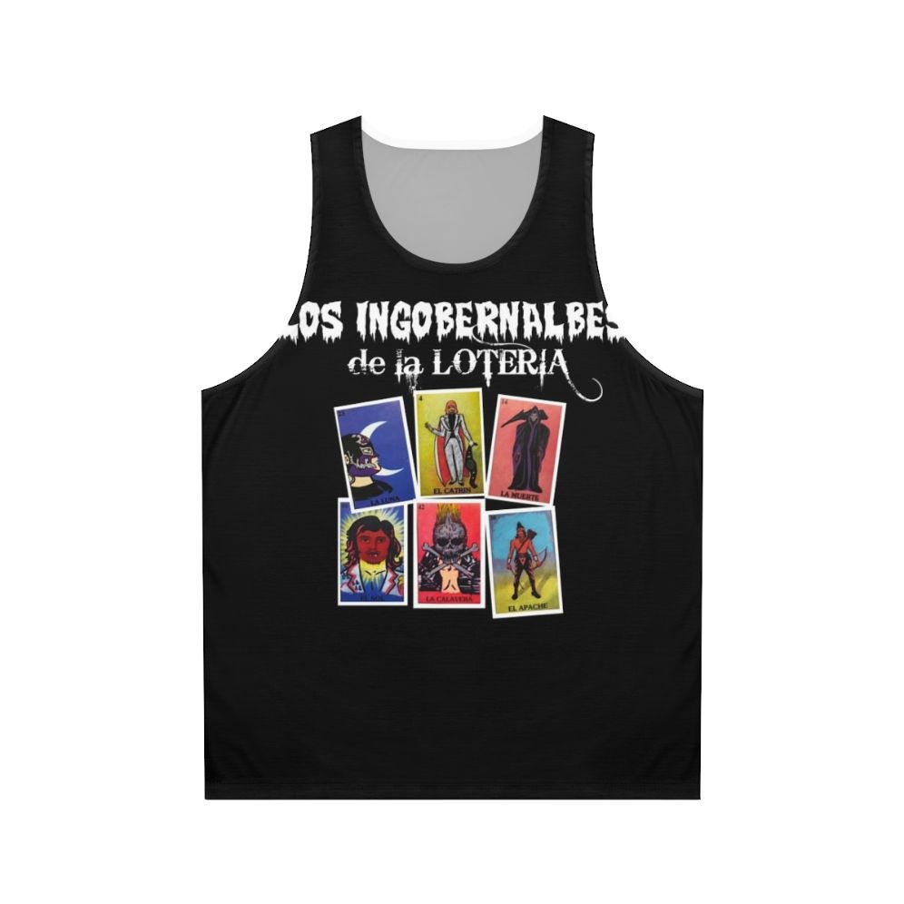 Unisex tank top featuring the Los Ingobernables de Japon logo