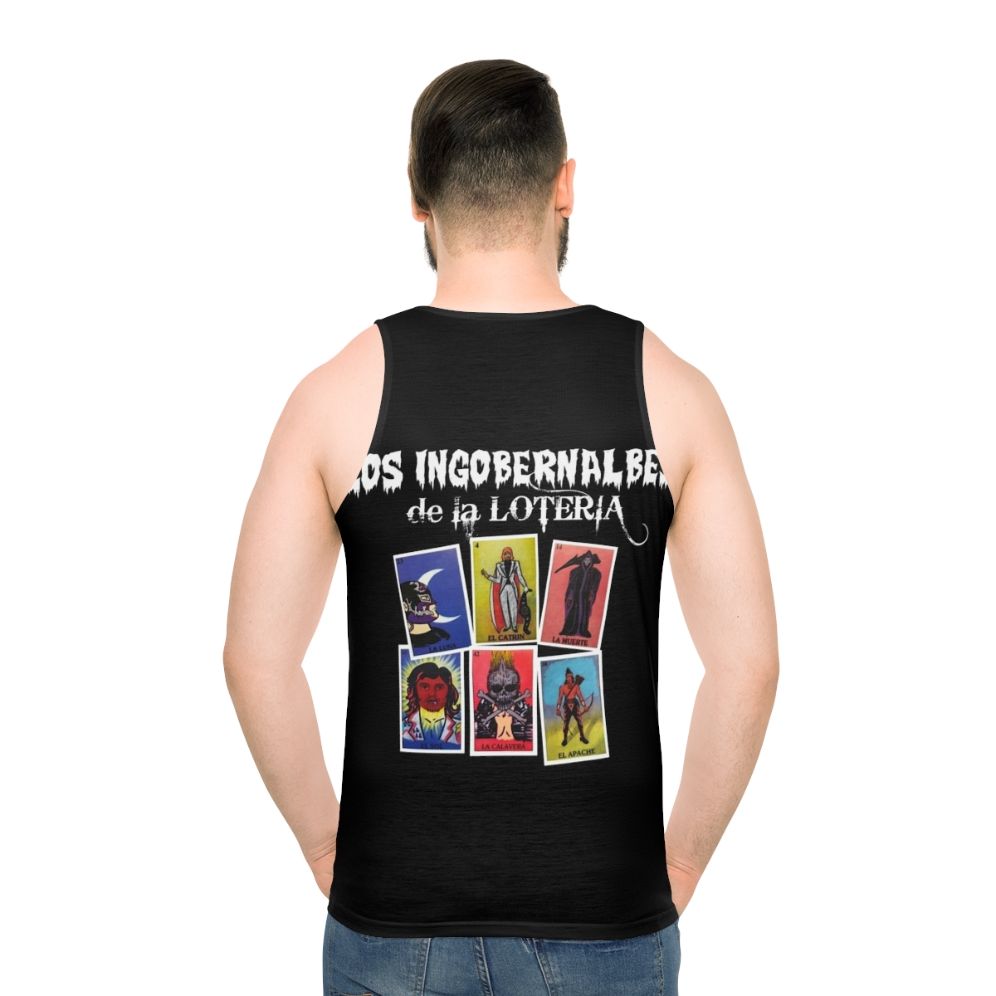 Unisex tank top featuring the Los Ingobernables de Japon logo
