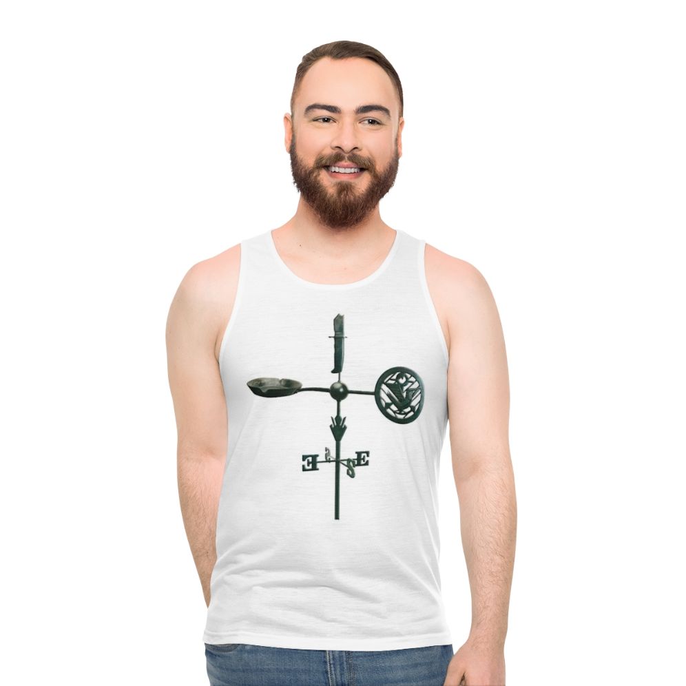 Unisex tank top with "Like Scales" graphic design, inspired by Jason Isbell's music