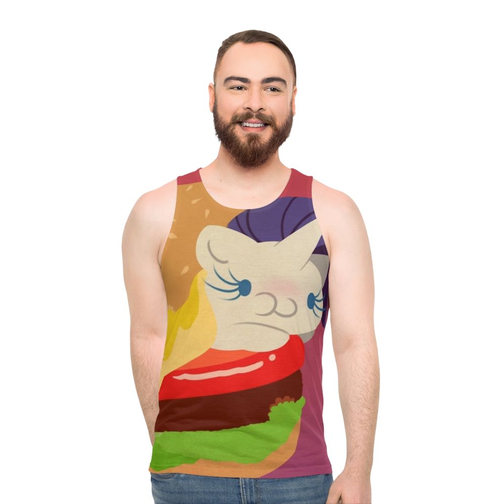 Unisex Little Bites cartoon-themed tank top