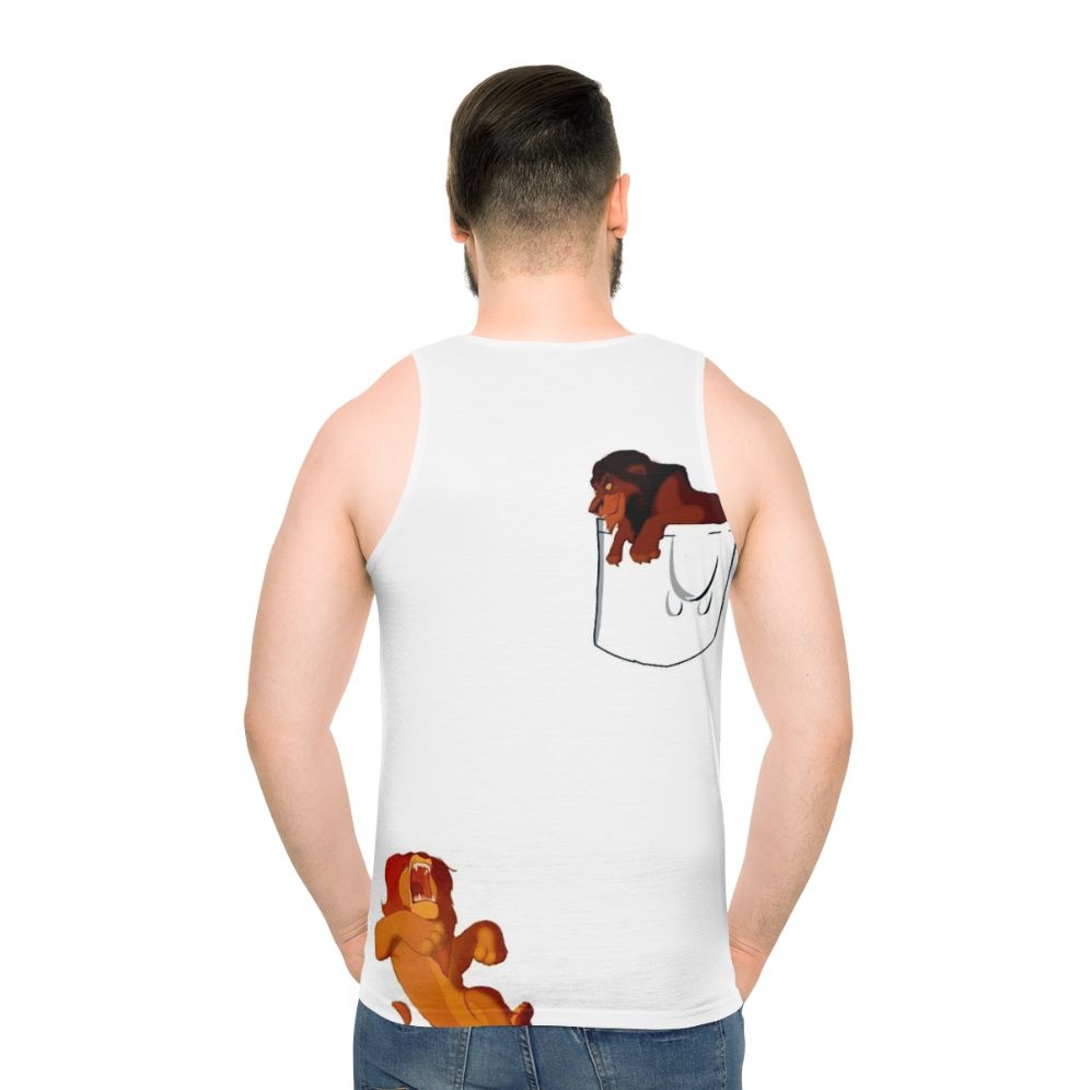 Unisex tank top with "Long Live The King" lion king mufasa design