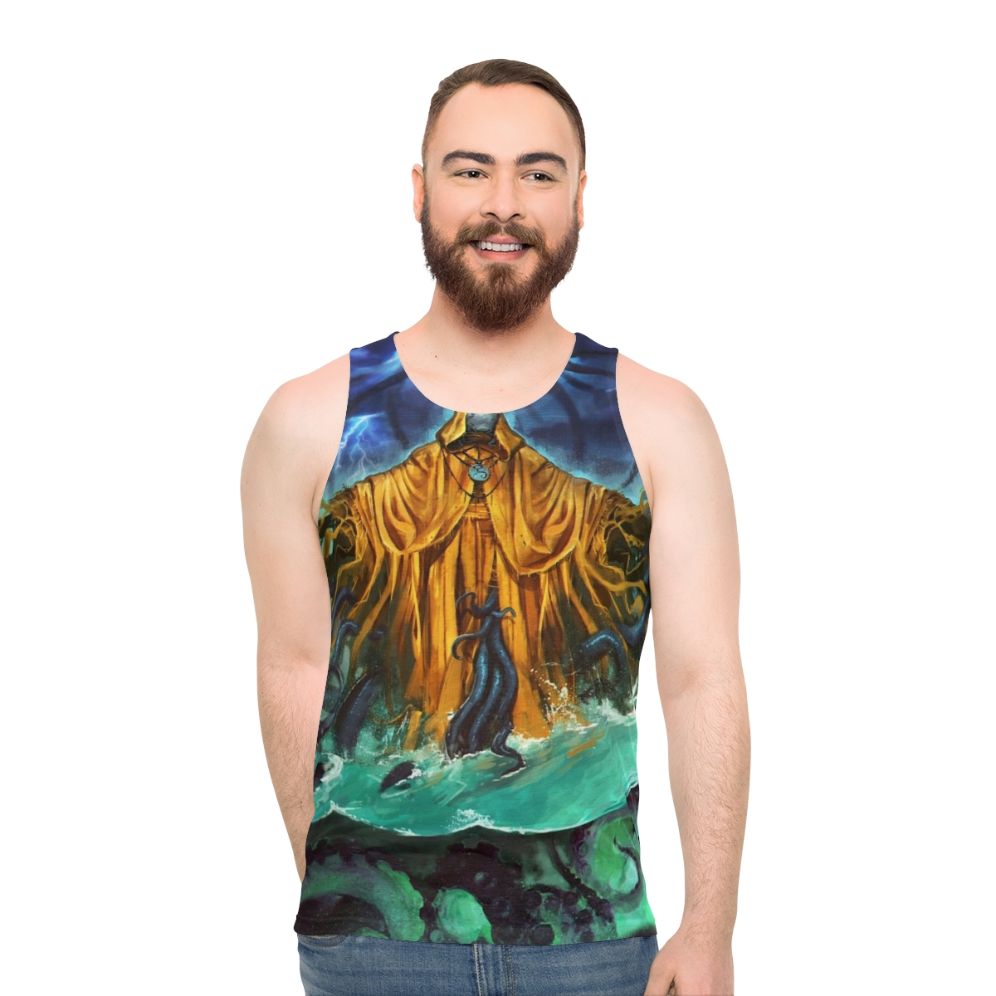 Unisex tank top with Lovecraft horror design