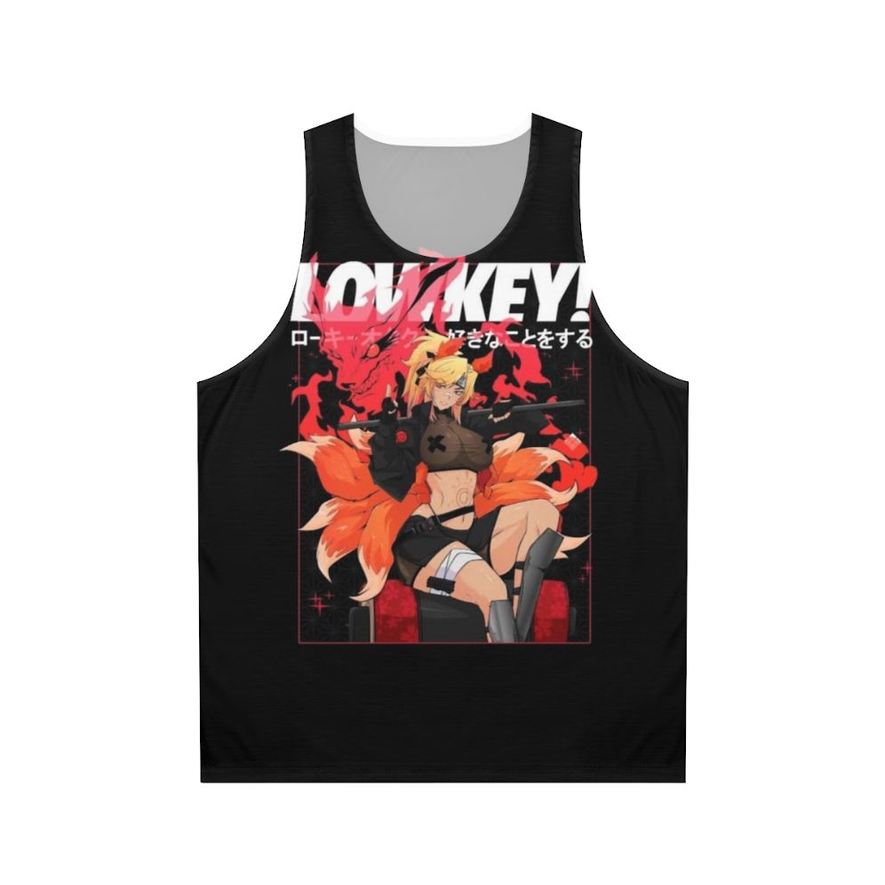 Unisex lowkey anime design tank top
