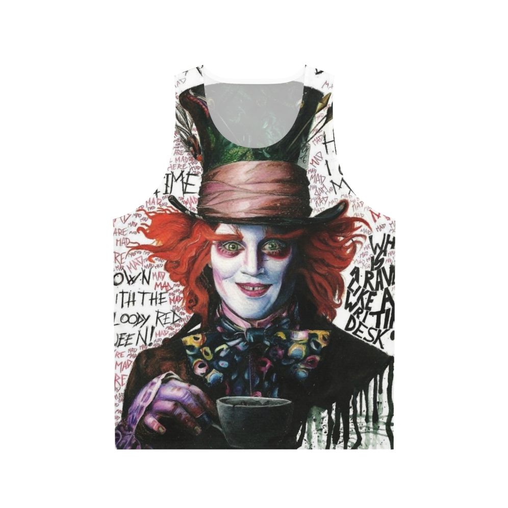 Unisex Mad Hatter Tank Top featuring Johnny Depp's iconic character