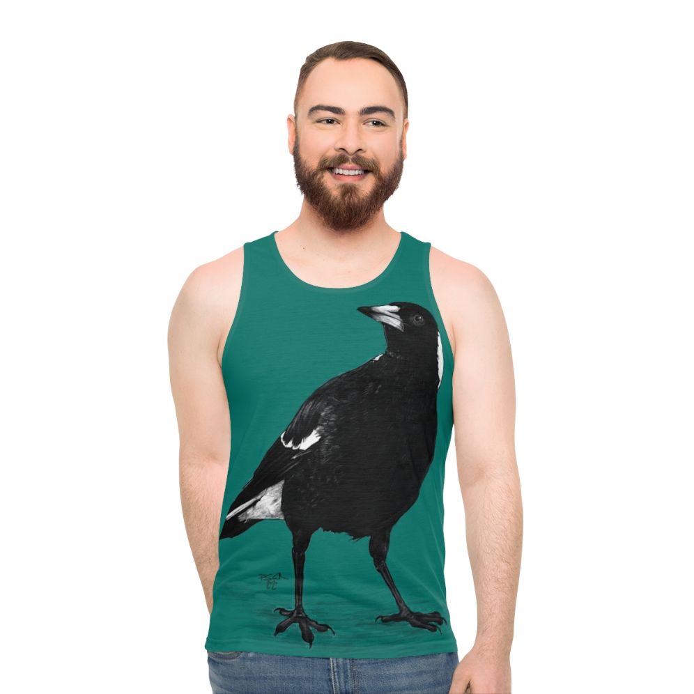 Unisex magpie tank top