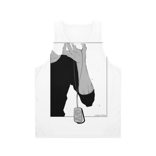 Unisex tank top with manga art featuring Nicolas Brown
