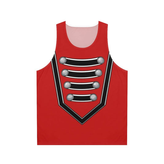 Unisex tank top with a simple marching band pattern design