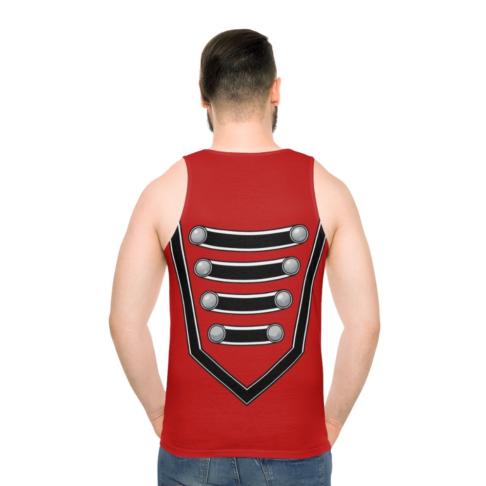 Unisex tank top with a simple marching band pattern design