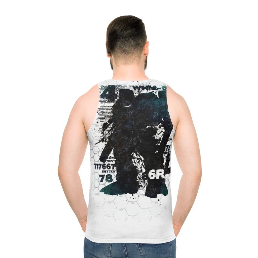 Unisex mech inspired V5 tank top for battletech and mechwarrior fans