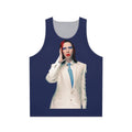 Unisex tank top with 'Mechanical Animals' design inspired by Marilyn Manson