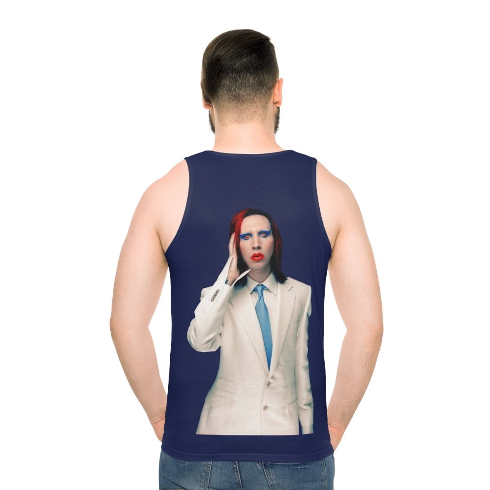 Unisex tank top with 'Mechanical Animals' design inspired by Marilyn Manson
