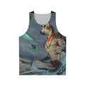 Unisex meditation tank top with fantasy animal design