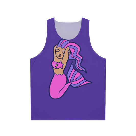 Unisex mermaid tank top with graphic design