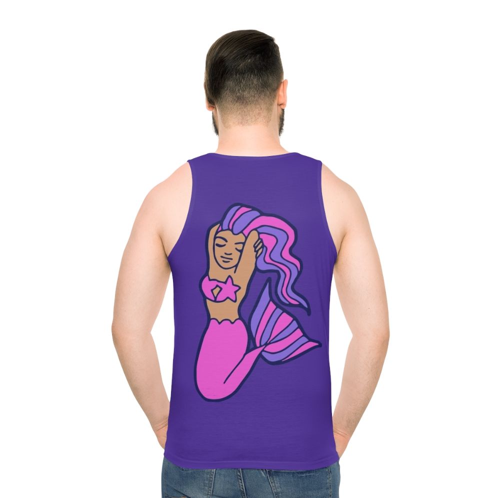 Unisex mermaid tank top with graphic design