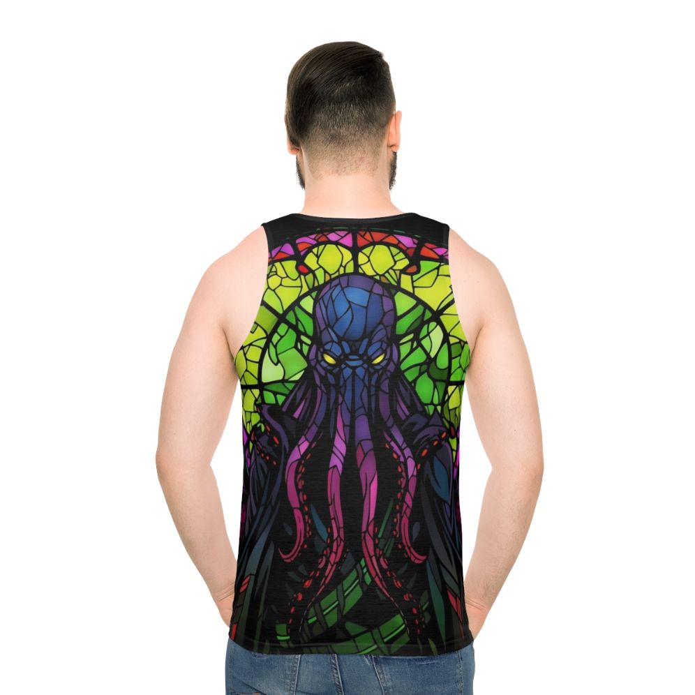Unisex tank top featuring a fantasy horror inspired design of a Mindflayer