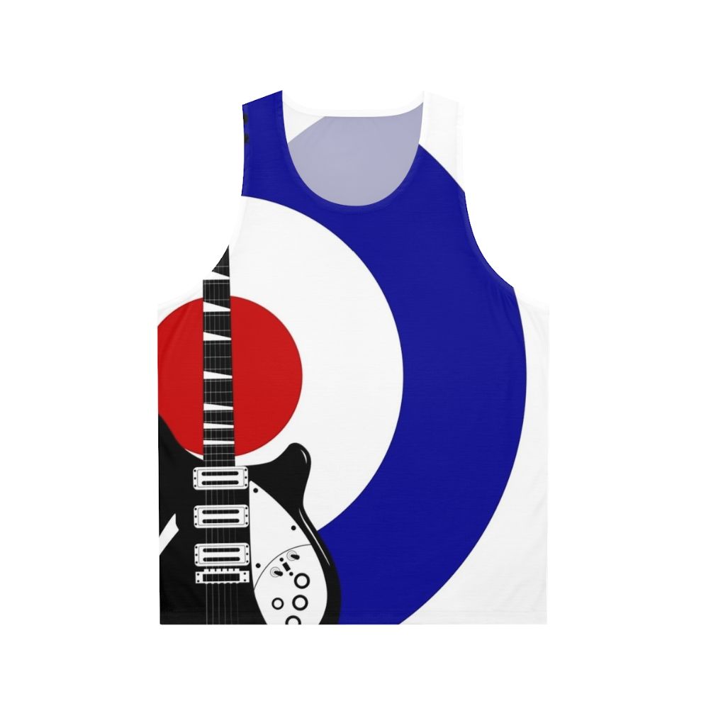 Unisex Mod-Inspired Bullseye Tank Top with Rickenbacker Design
