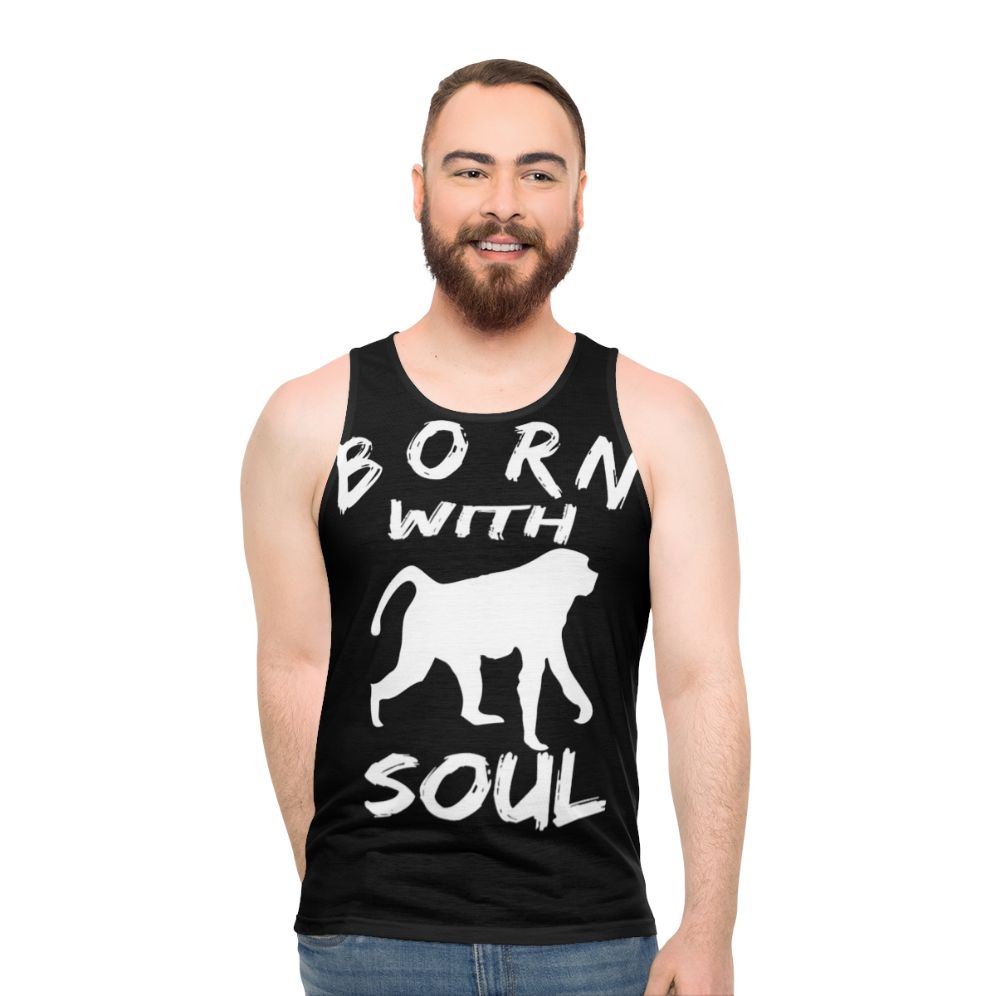 Unisex Graphic Monkey Soul Tank Top