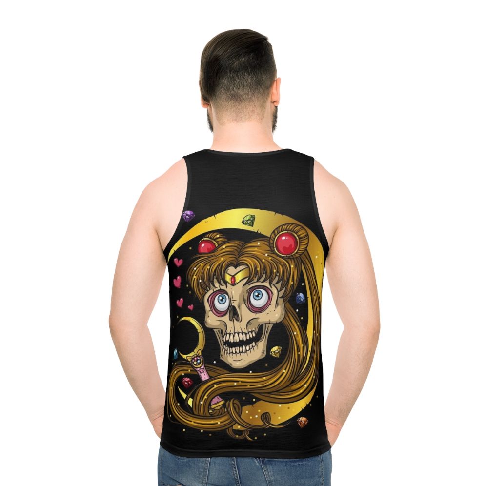 Unisex moon skull tank top