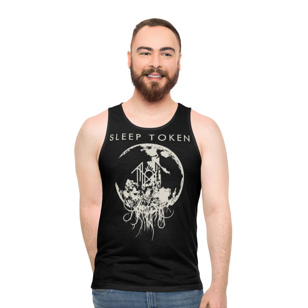 Unisex Moon Tank Top Featuring Sleep Token Band Logo