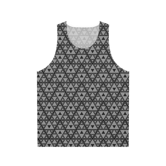 Unisex motion capture inspired triangle pattern tank top