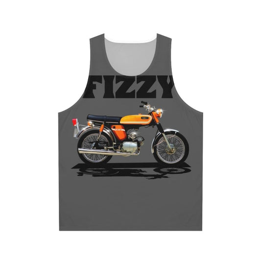 Unisex motorcycle tank top with FS1E Fizzy motorbike design