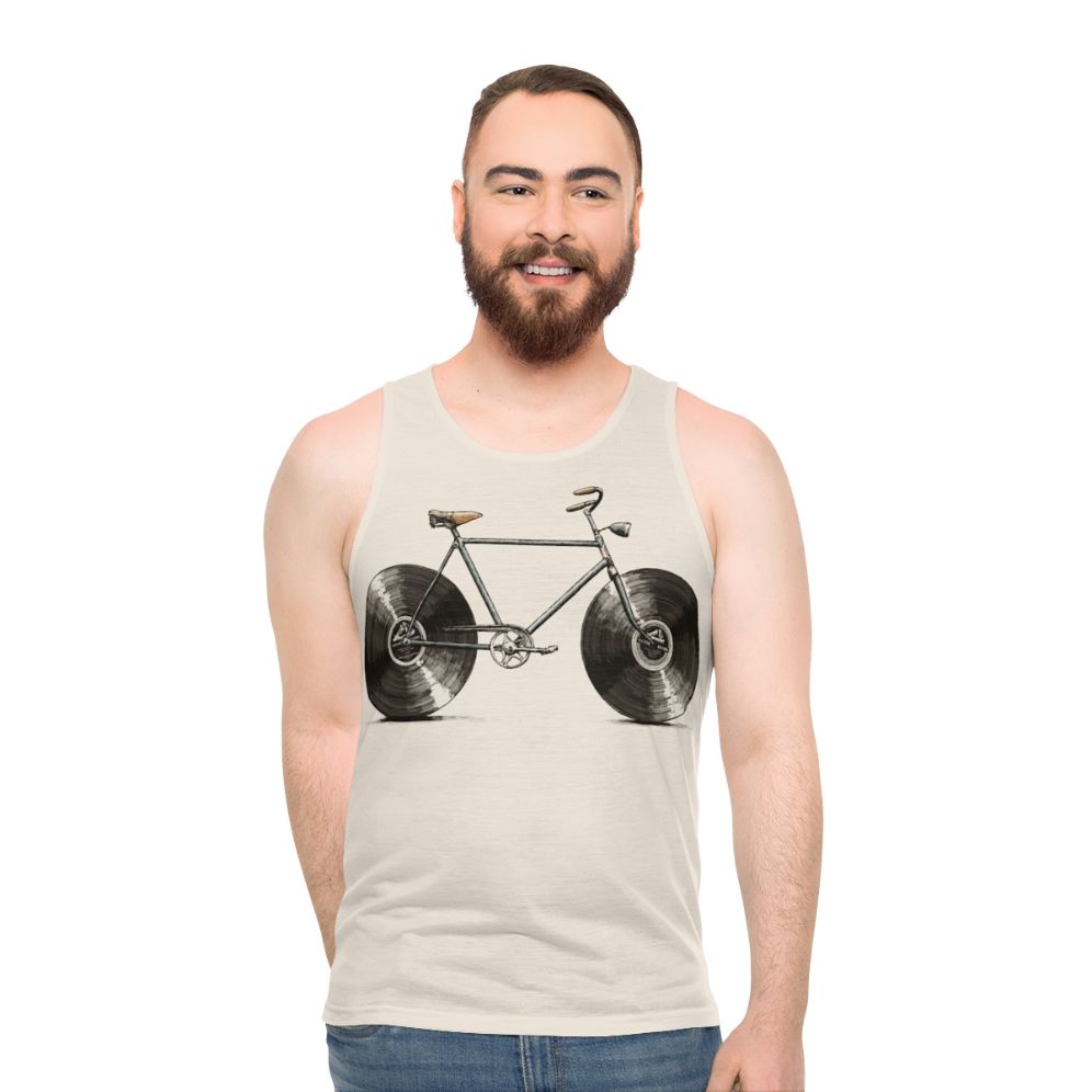 Unisex music and cycling tank top