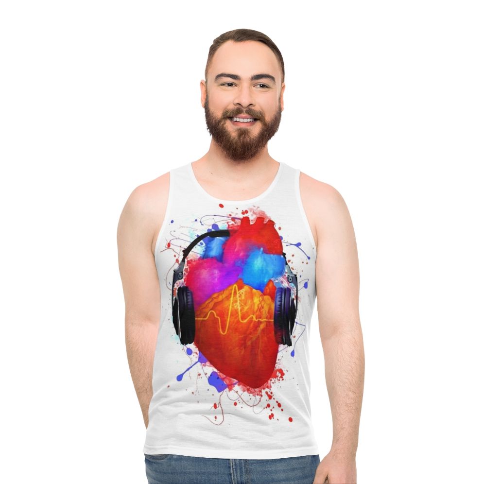 Unisex music lover tank top