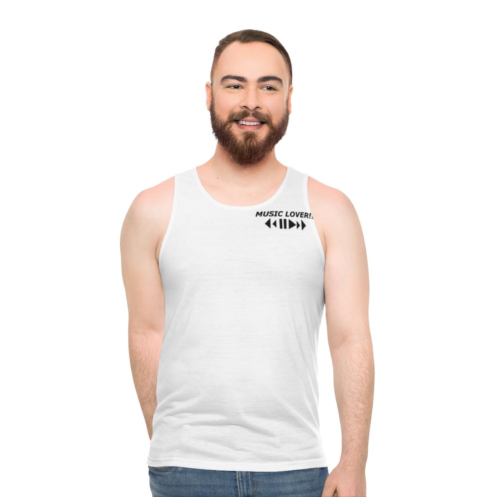 Unisex music lover tank top