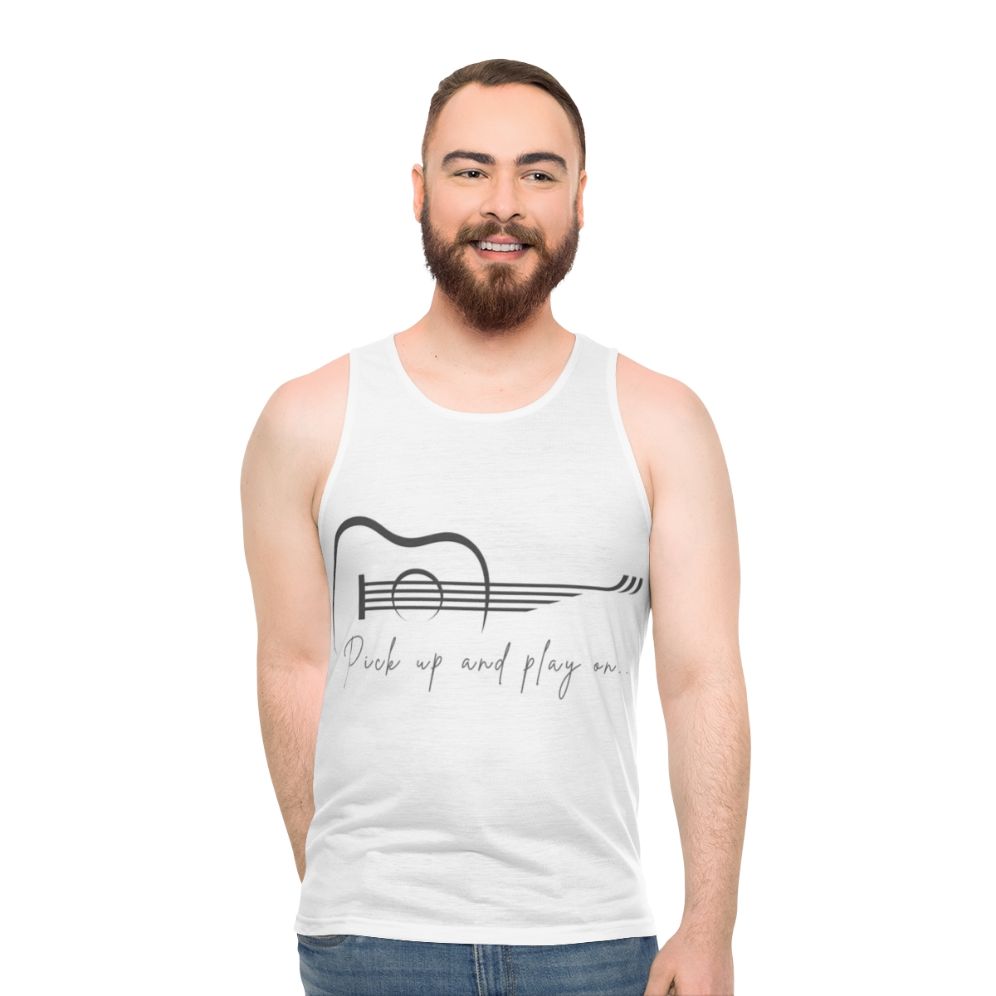 Unisex tank top for music lovers and guitar players
