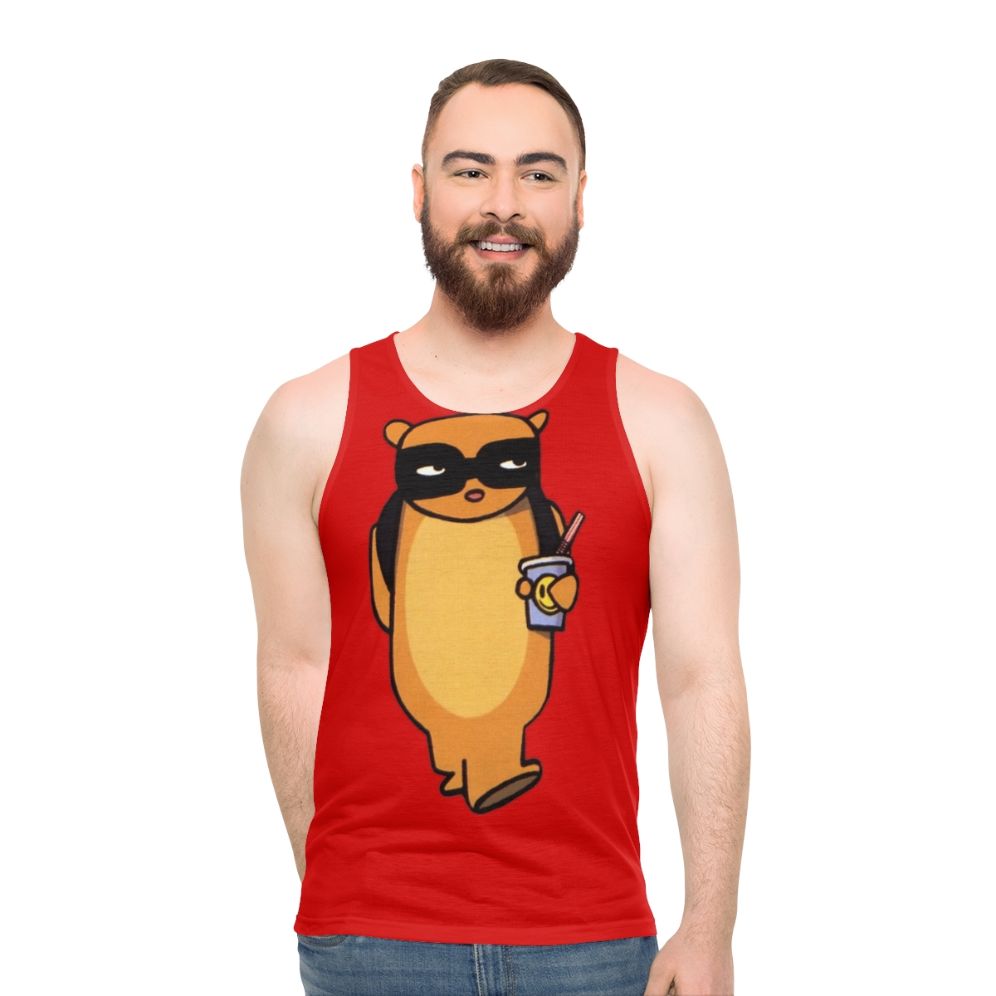 Unisex tank top with radiator graphic for music lovers