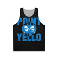 Unisex tank top showcasing a vinyl record album art design