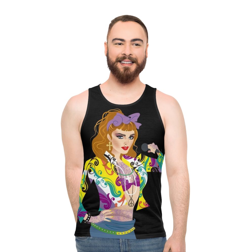 Unisex tank top with music-inspired design