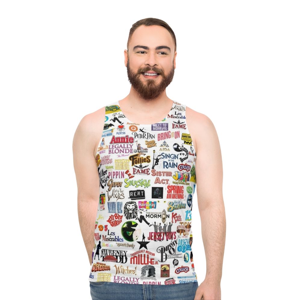 Unisex musical logos tank top