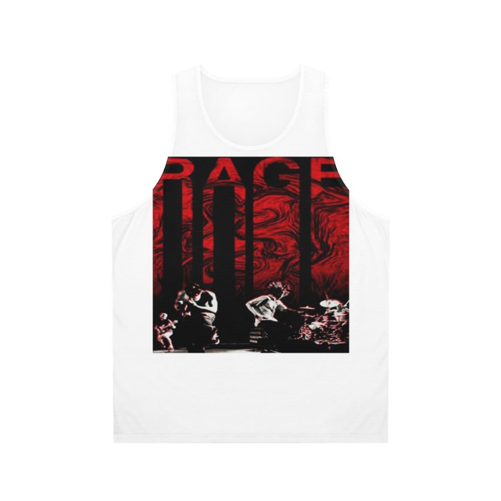 Unisex musician tank top with a rock band design