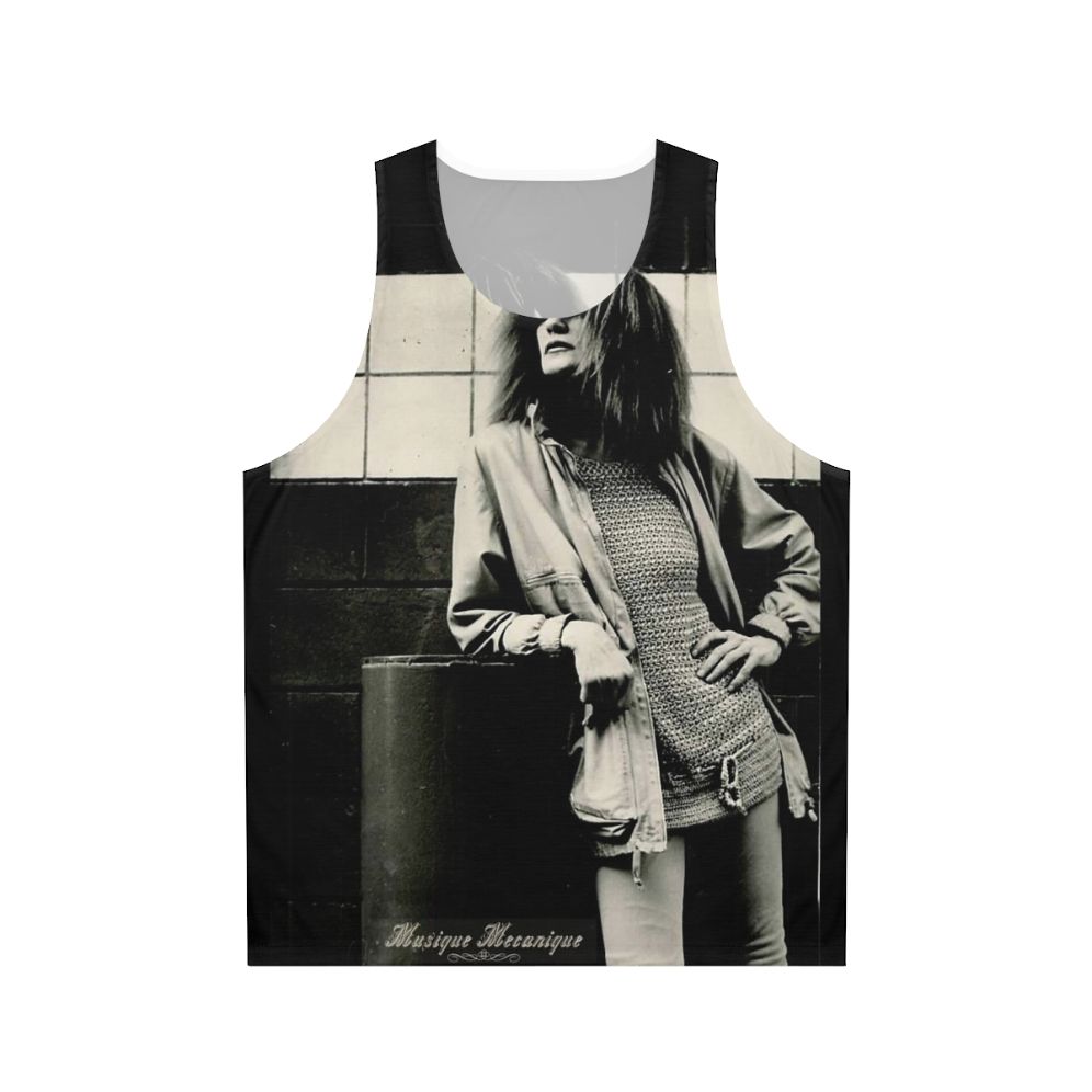 Unisex Musique Mecanique Tank Top featuring minimalist jazz music design